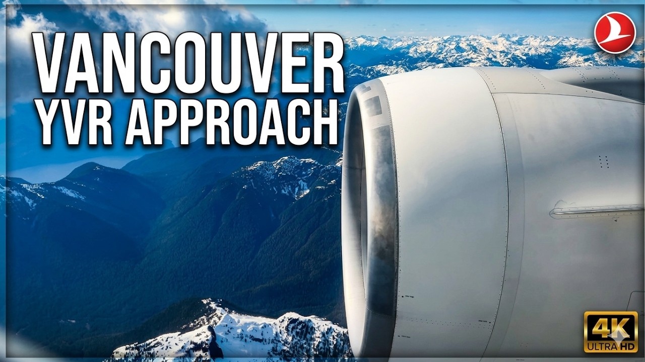 Vancouver YVR afternoon approach and landing video thumbnail